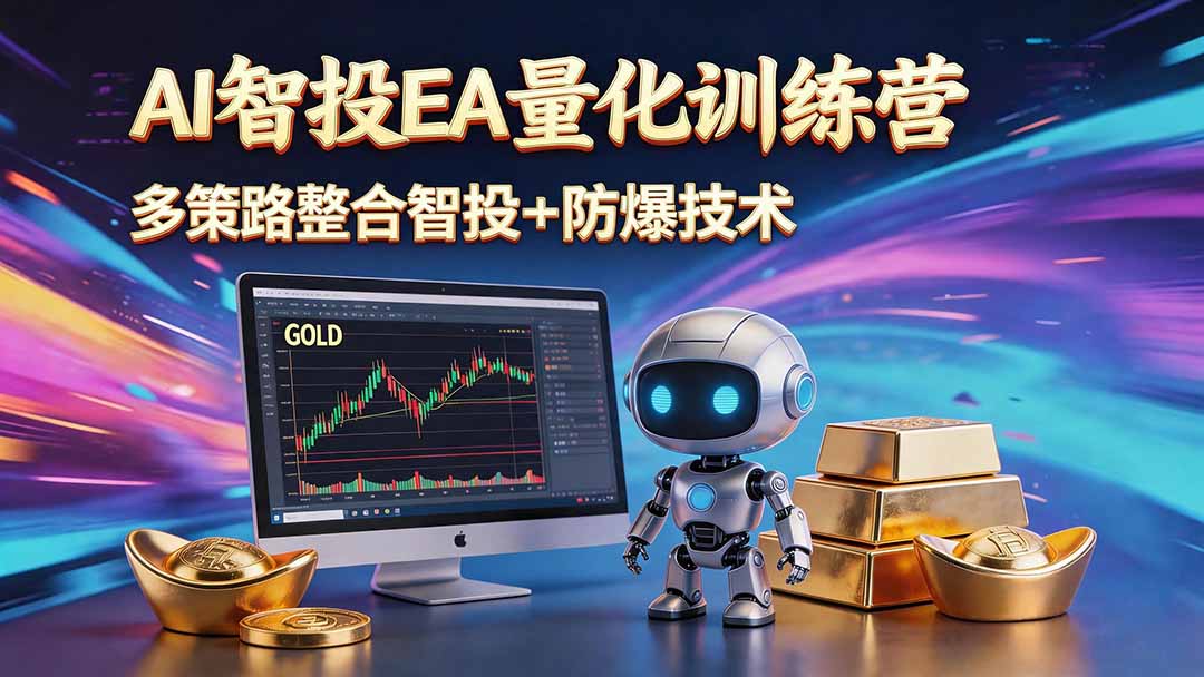 [虚拟项目]（18880期）AI智投EA量化运营技术，自动化黄金操盘技术，小白也可以轻松上手日入1000+