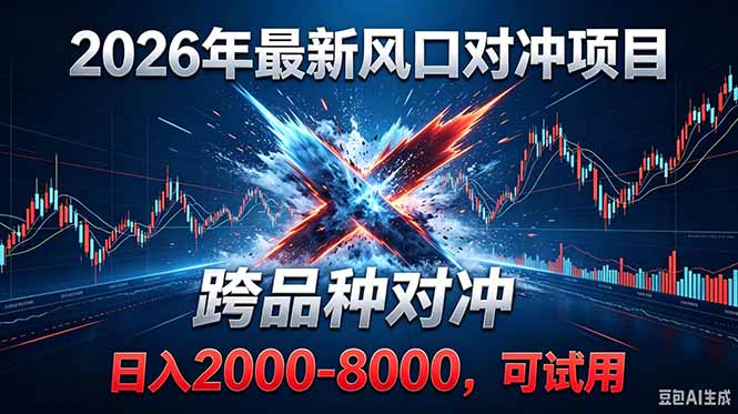 [虚拟项目]（18827期）2026创业新风口！最新对冲！跨品种对冲！日收益2000-6000+