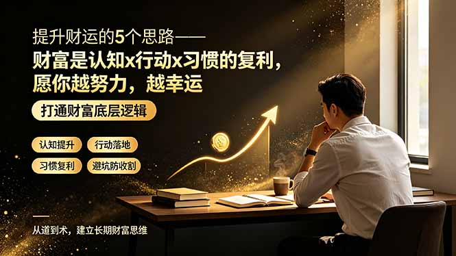 [投资理财]（19233期）付费文章：提升财运的5个思路——财富是认知x行动x习惯的复利，愿你越努力，越幸运