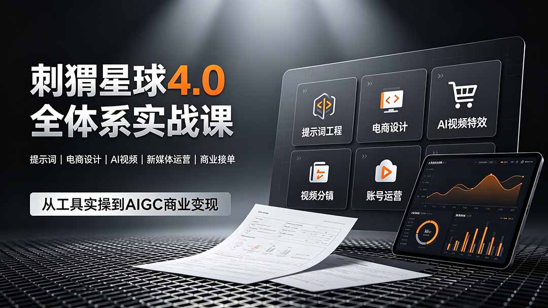 [AI人工智能]（19228期）刺猬星球4.0全体系实战课，覆盖提示词工程、电商设计、AI视频特效与新媒体运营，一站式掌握AIGC商业核心技能-第1张图片-智慧创业网
