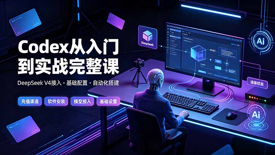 [AI人工智能]（19257期）Codex从入门到实战完整课｜充值·安装·接入DeepSeek，记忆·插件·Skill·CLI·MCP全拆解-第1张图片-智慧创业网