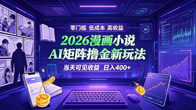[虚拟项目]（19219期）爆款小说漫画大阅读    ai矩阵操作    当天可见收益  日入400+    零门槛    高收益-第1张图片-智慧创业网