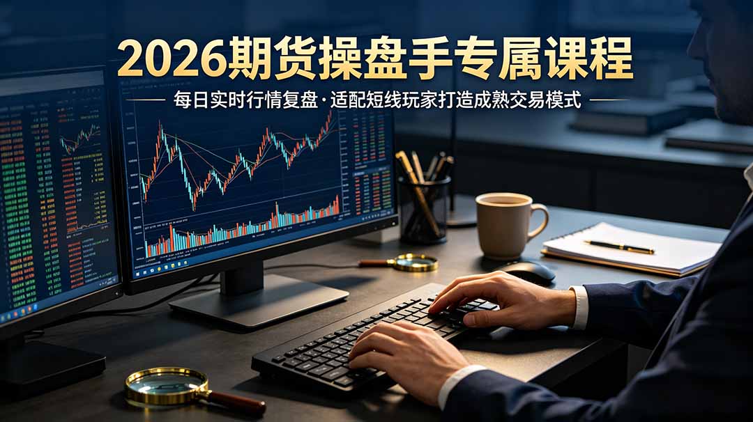 [投资理财]（19300期）2026期货操盘手专属课程-更新7月11，每日实时行情复盘，适配短线玩家打造成熟交易模式