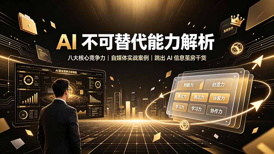 [其它资料]（19344期）付费文章：AI 不可替代能力解析&amp;#9656;八大核心竞争力｜自媒体实战案例｜跳出 AI 信息茧房干货