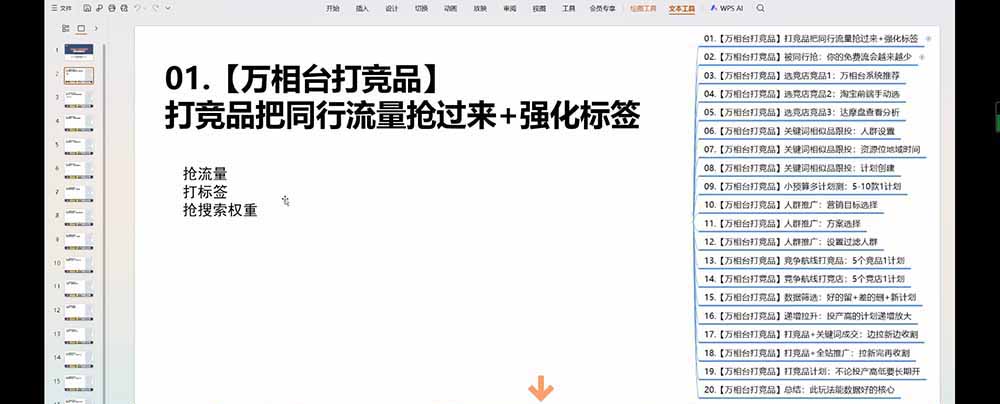 [国内电商]（19431期）老火电商03期万相台截流课：竞品多渠道筛选｜多计划测试递增｜全站联动拉新收割全套实操教学-第2张图片-智慧创业网