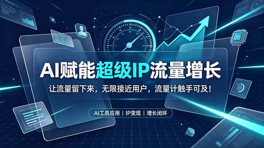 [引流涨粉]（19453期）AI赋能超级IP流量增长：让流量留下来，无限接近用户，流量计触手可及！