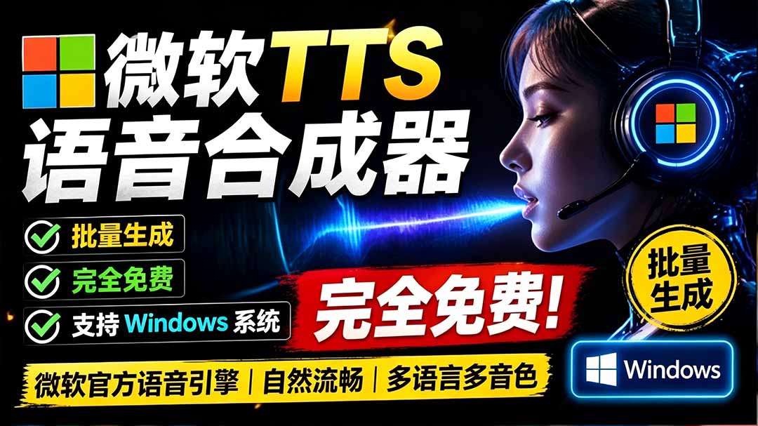 [其它资料]（19494期）微软 TTS 免费语音配音生成器，完全免费，支持多语音、多音色选择，Windows系统专用 TTS语音合成器-第1张图片-智慧创业网