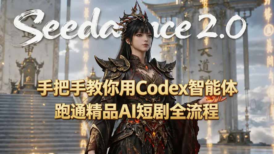 [AI人工智能]（19507期）手把手教你用Seedance2.0+Codex智能体跑通精品AI短剧全流程（附3种skill技能）-第1张图片-智慧创业网