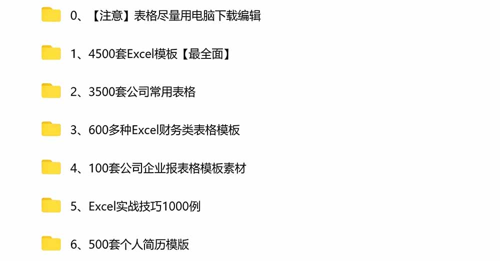 [其它资料]（19530期）自费购买素材合集！超全Excel常用模版系列，分类清晰，共9000+套excel模型合集+个人简历素材-第5张图片-智慧创业网