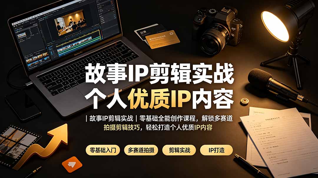 [短视频运营]（19550期）故事IP剪辑实战｜零基础全能创作课程，解锁多赛道拍摄剪辑技巧，轻松打造个人优质IP内容-第2张图片-智慧创业网