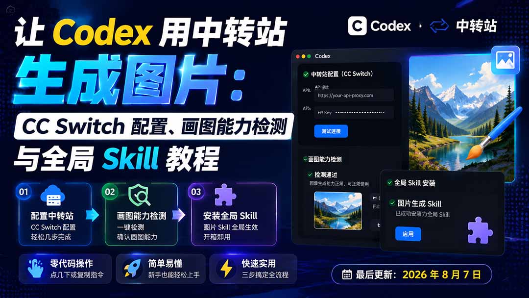 [AI人工智能]（19777期）让 Codex 用中转站生成图片：CC Switch 配置、画图能力检测与全局 Skill 教程-第2张图片-智慧创业网