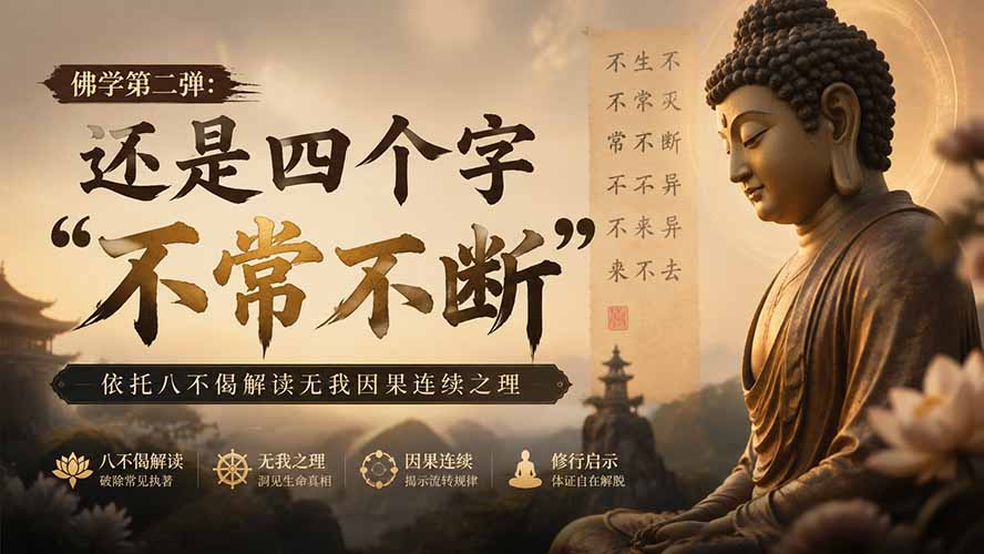 [其它资料]（19779期）付费文章：佛学第二弹：还是四个字“不常不断”依托八不偈解读无我因果连续之理-第1张图片-智慧创业网