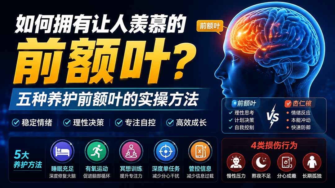 [其它资料]（19805期）付费文章：如何拥有让人羡慕的前额叶？五种养护前额叶的实操方法-第2张图片-智慧创业网