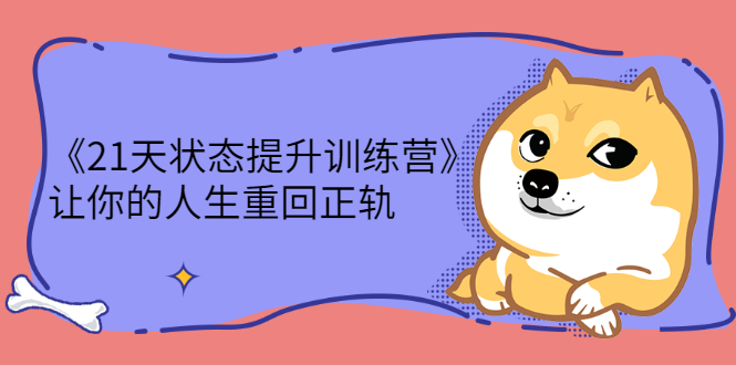 [创业项目]（2280期）《21天状态提升训练营》让你的人生重回正轨