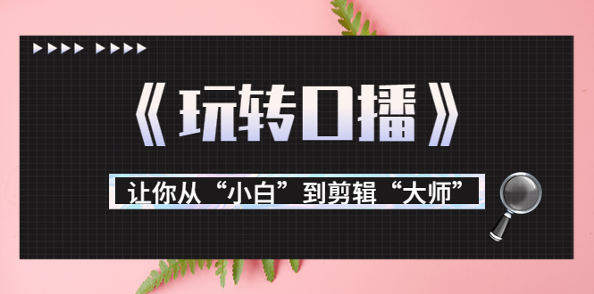 [直播带货]（3571期）月营业额700万+大佬教您《玩转口播》让你从“小白”到剪辑“大师”