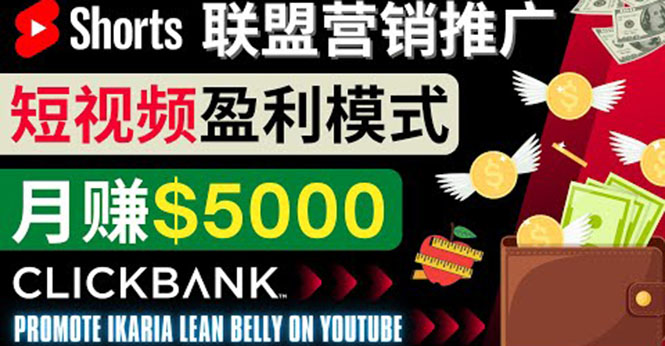 [国外项目]（3969期）通过Youtube Shorts推广联盟营销商品，月赚5000美元 方法和技巧