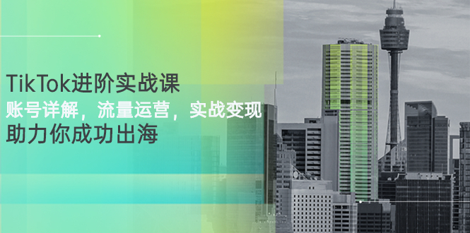 [跨境电商]（2749期）TikTok进阶实战课：账号详解，流量运营，实战变现，助力你成功出海