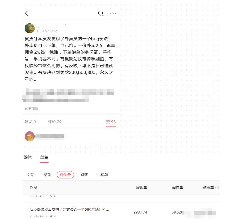 [网赚项目]干货：微头条项目能做到月入过万吗？教程+分析奉上！-第2张图片-智慧创业网