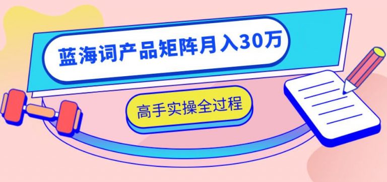 [无货源]（1137期）2020最新无货源店群项目，蓝海词产品矩阵月入30万，高手实操全过程（视频）-第2张图片-智慧创业网