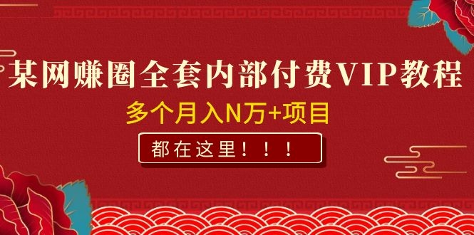 [热门给力项目]（1071期）某网赚圈全套内部付费VIP资源教程，多个月入N万+项目 都在这里！-第2张图片-智慧创业网