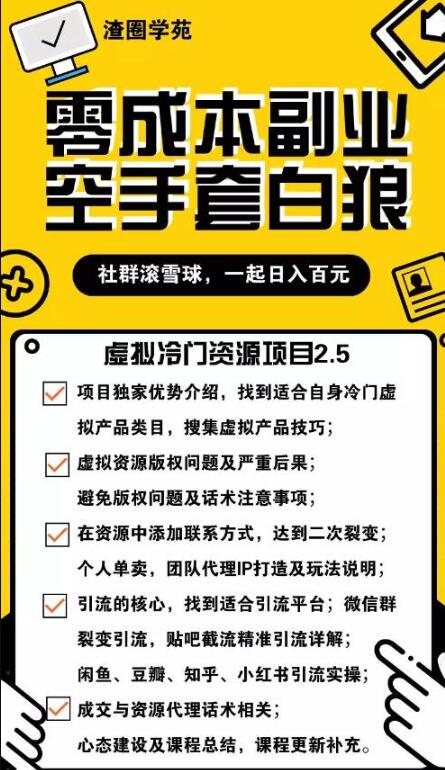 [虚拟资源]（1249期）虚拟冷门资源项目2.5（冷门&amp;代理玩法） 精准引流实操日赚1000+(完结)-第3张图片-智慧创业网