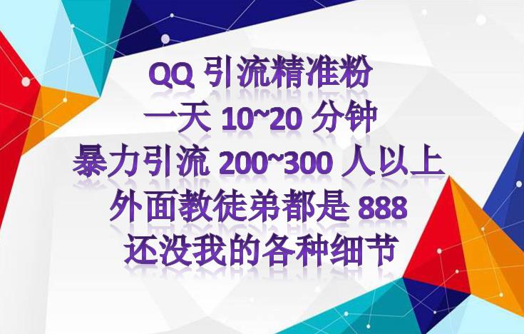 [引流-涨粉-软件]（4122期）外面收费888元的QQ群另类引流方案：日200~300精准粉方法-第2张图片-智慧创业网