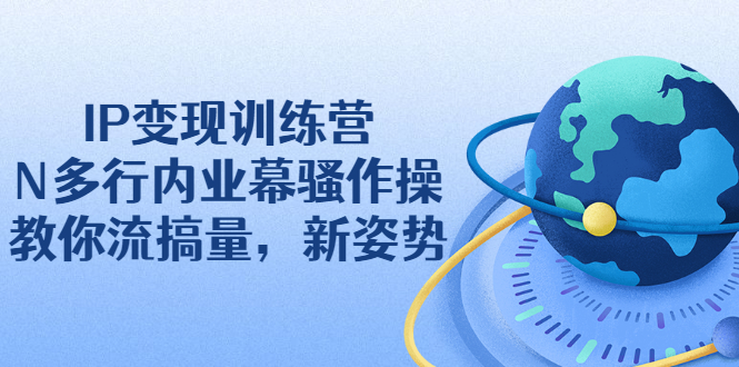 [引流-涨粉-软件]（2263期）IP变现训练营：N多行内业幕骚作操，教你流搞量，新姿势！-第1张图片-智慧创业网