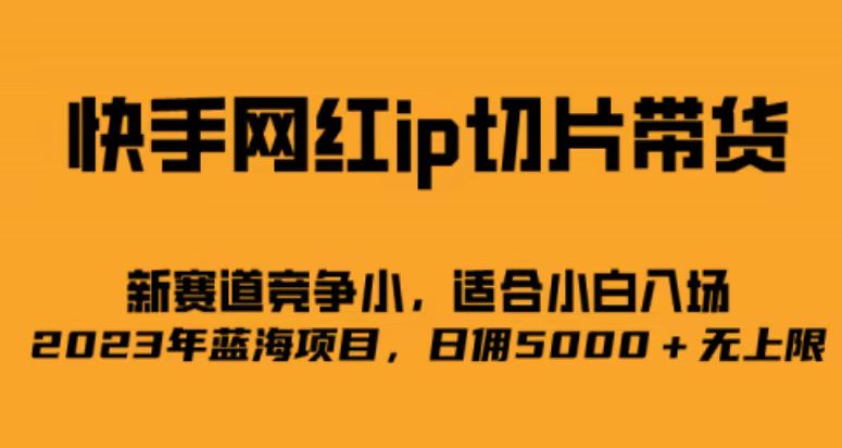 [短视频运营]（6832期）快手网红ip切片新赛道，竞争小事，适合小白  2023蓝海项目