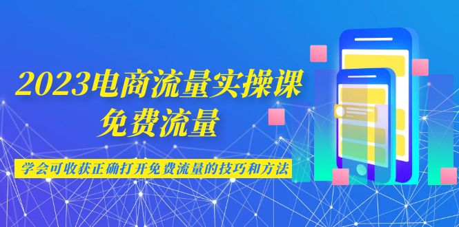 [国内电商]（6880期）2023电商流量实操课-免费流量，学会可收获正确打开免费流量的技巧和方法