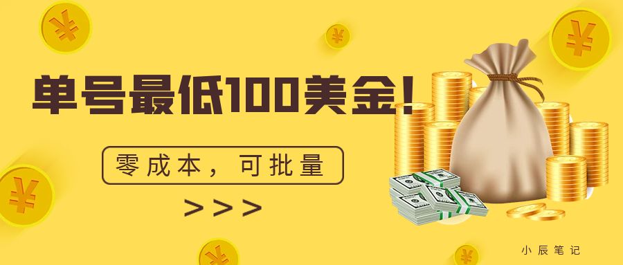 [热门给力项目]（6975期）单号最低100美金，零成本，小白无脑操作。可复制，可扩大。