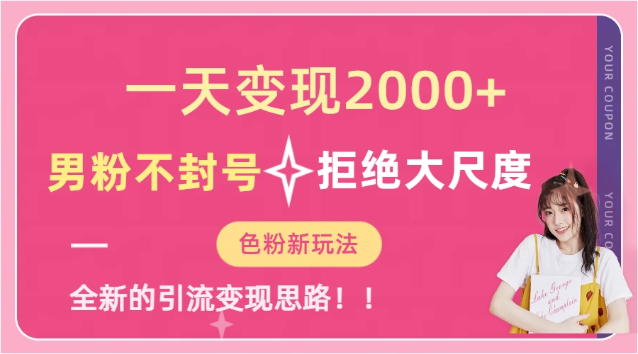 [热门给力项目]（7166期）一天收款2000元，男粉不封号拒绝大尺度-色粉全新的变现方法-第2张图片-智慧创业网