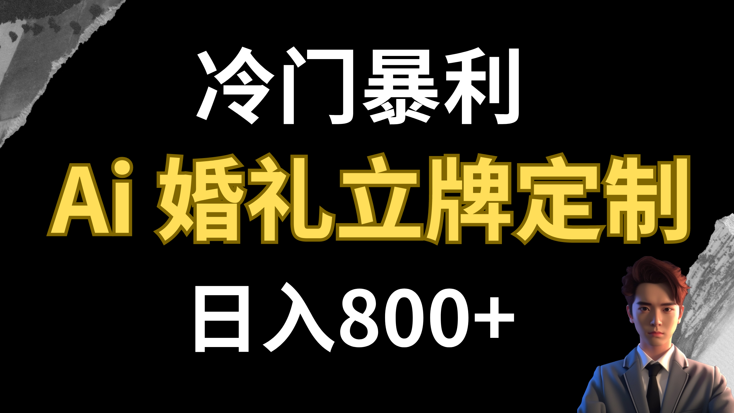 [热门给力项目]（7770期）冷门暴利项目 AI婚礼立牌定制 日入800+