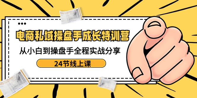 [短视频运营]（8723期）电商私域-操盘手成长特训营：从小白到操盘手全程实战分享-24节线上课