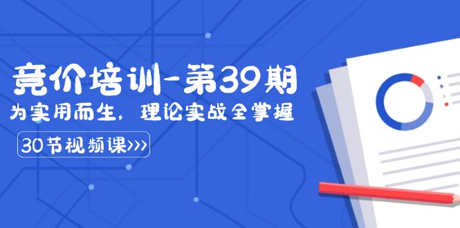 [引流-涨粉-软件]（8750期）某收费竞价培训-第39期：为实用而生，理论实战全掌握（30节课）