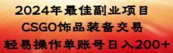 [热门给力项目]（8941期）2024年最佳副业项目 CSGO饰品装备交易 轻易操作单账号日入200+