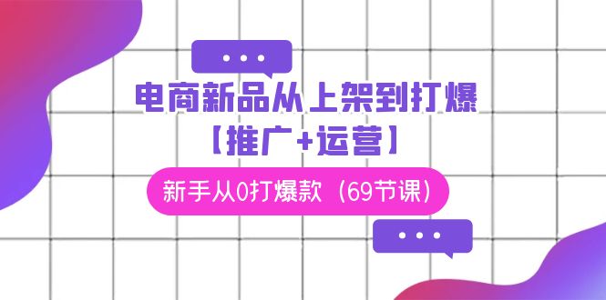 [国内电商]（9286期）电商 新品从上架到打爆【推广+运营】，新手从0打爆款（69节课）