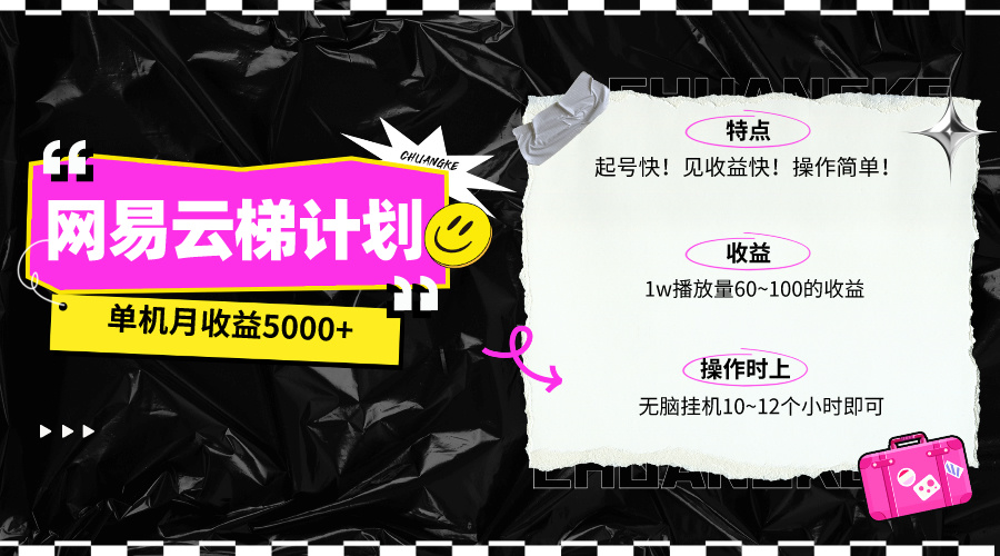 [热门给力项目]（10063期）最新网易云梯计划网页版，单机月收益5000+！可放大操作