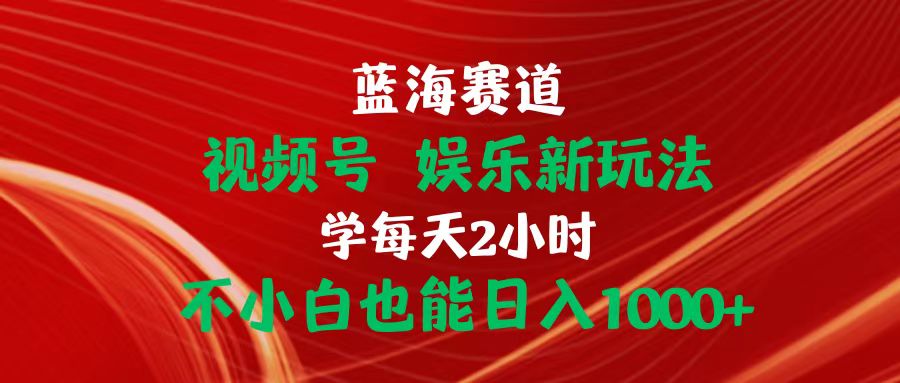 [短视频运营]（10818期）蓝海赛道视频号 娱乐新玩法每天2小时小白也能日入1000+-第1张图片-智慧创业网