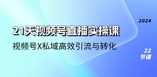 [短视频运营]（10966期）21天-视频号直播实操课，视频号X私域高效引流与转化（22节课）