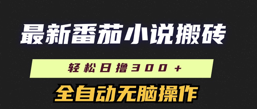 [热门给力项目]（11904期）最新番茄小说搬砖，日撸300＋！全自动操作，可矩阵放大