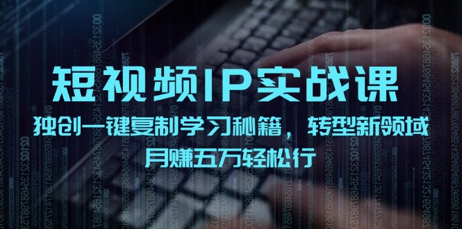 [短视频运营]（12193期）短视频 IP实战课，独创一键复制学习秘籍，转战新领域，月赚五万轻松行