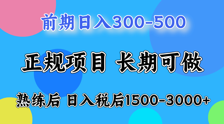 [虚拟项目]（12608期）一天收益500，上手后每天收益（税后）1500-3000