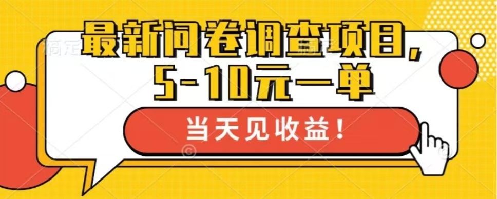 [虚拟项目]（13167期）最新问卷调查项目，单日零撸100＋