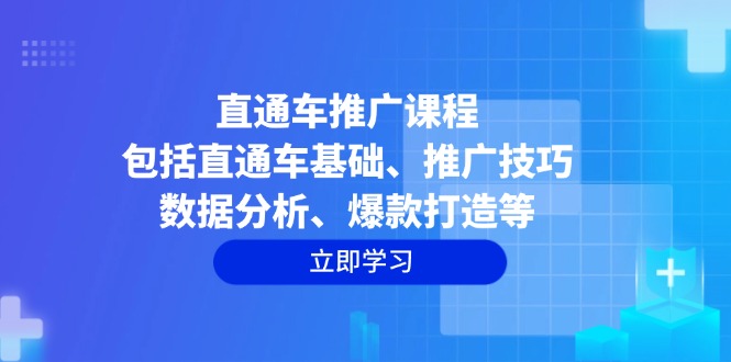 [国内电商]（14001期）直通车推广课程：包括直通车基础、推广技巧、数据分析、爆款打造等-第1张图片-智慧创业网