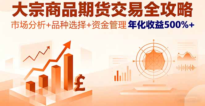 [投资理财]（16083期）大宗商品期货交易全攻略，市场分析+品种选择+资金管理，年化收益500%+-第1张图片-智慧创业网