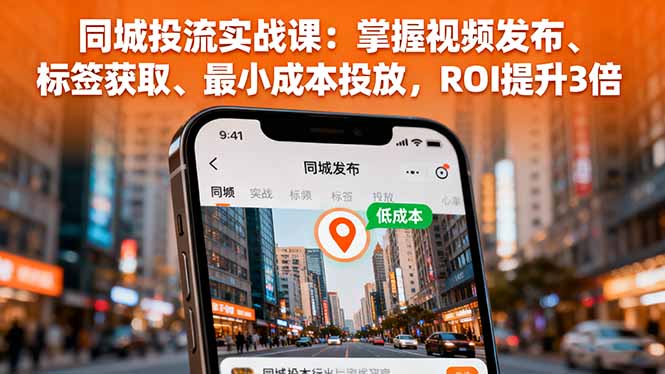 [短视频运营]（16172期）同城投流实战课：掌握视频发布、标签获取、最小成本投放，ROI提升3倍-第1张图片-智慧创业网