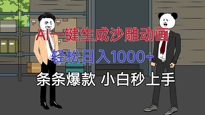 [虚拟项目]（16191期）AI一键生成沙雕动画，轻松日入1000+，条条爆款，小白秒上手