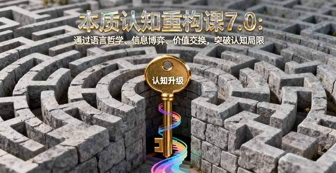 [投资理财]（16218期）本质认知重构课7.0：通过语言哲学、信息博弈、价值交换，突破认知局限-第1张图片-智慧创业网