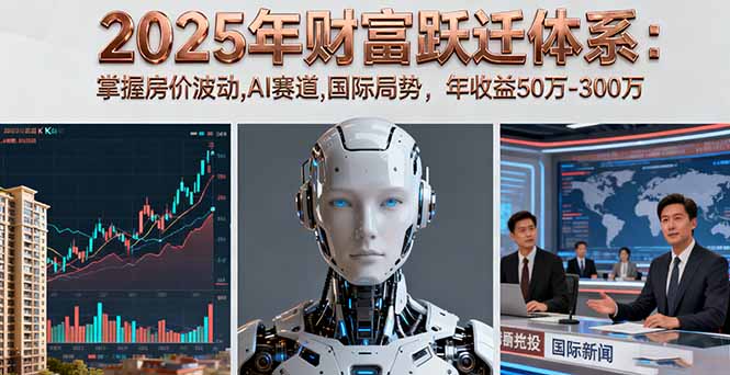 [投资理财]（16217期）2025年财富跃迁体系：掌握房价波动,AI赛道,国际局势，年收益50万-300万-第1张图片-智慧创业网