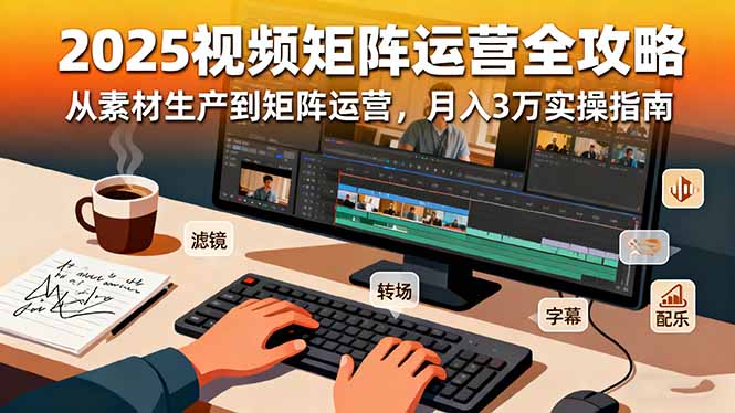 [短视频运营]（16333期）2025短视频矩阵运营全攻略：从素材生产到矩阵运营，月入3万实操指南-第1张图片-智慧创业网